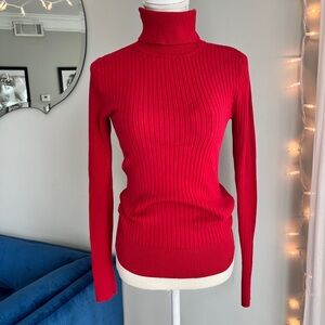 vintage old navy red turtleneck